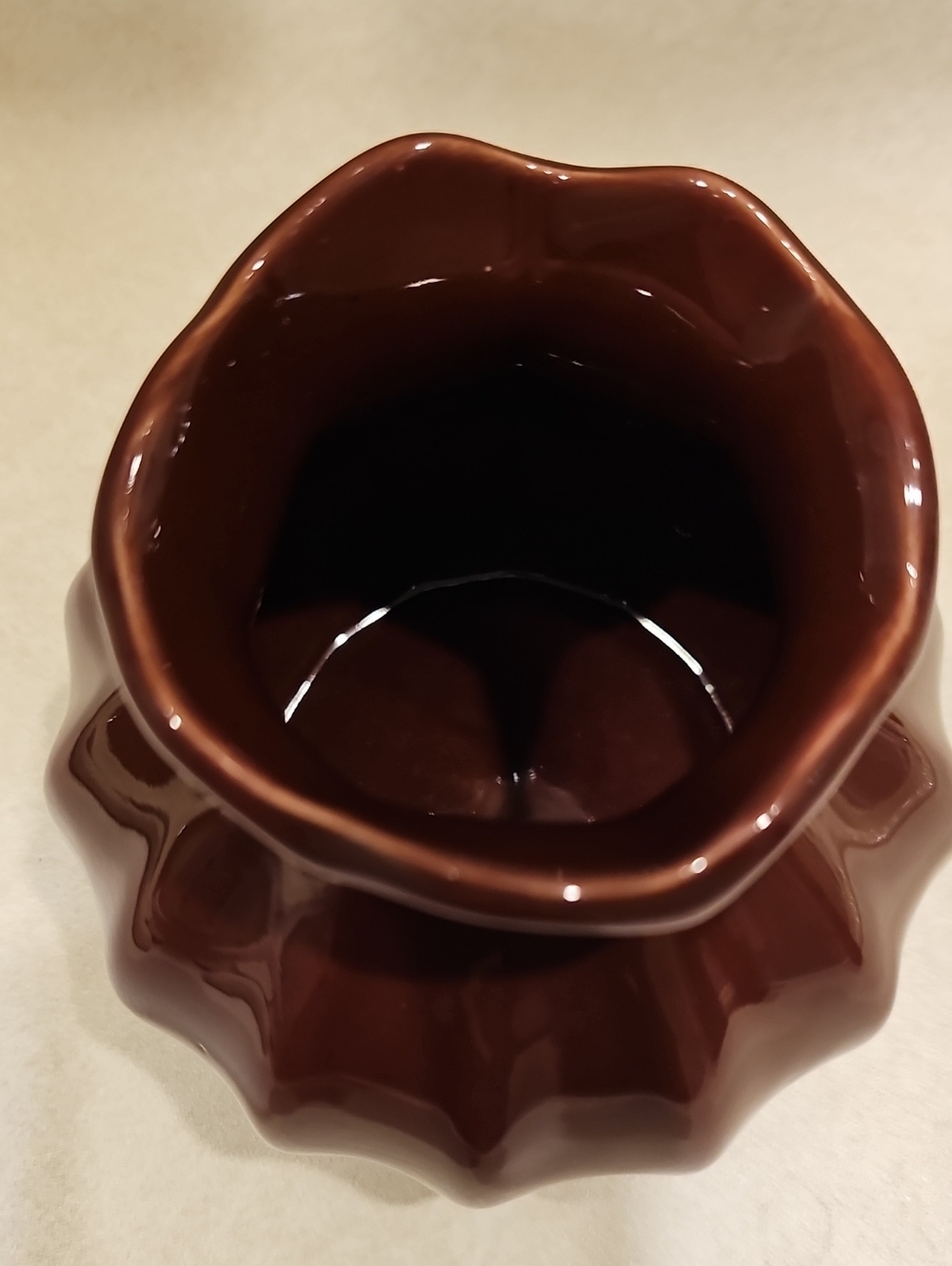 4" Burgundy Pleated Ceramic Bud Vase Hearth & Hand - Picture 5 of 5